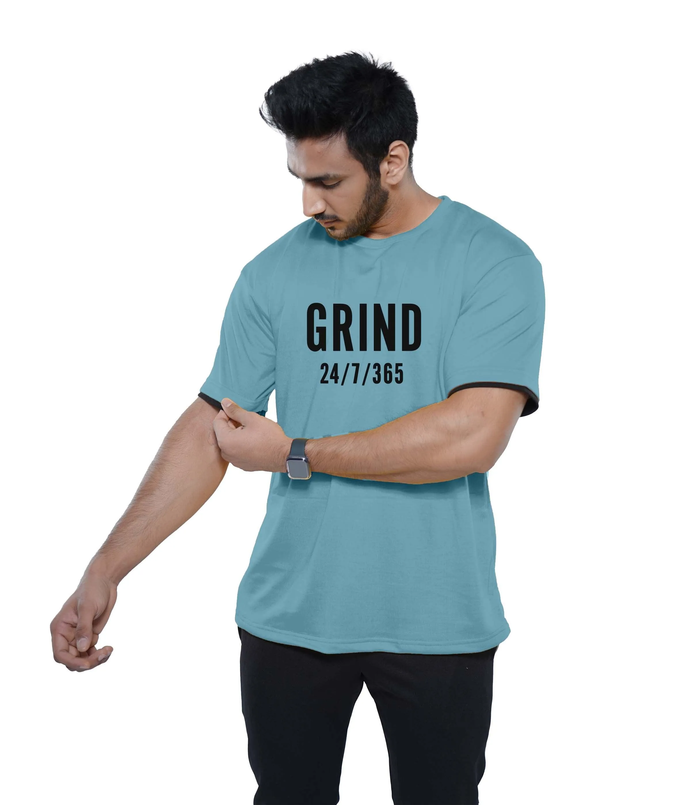 Oversized Blue GymX Tee on Sale by Grind