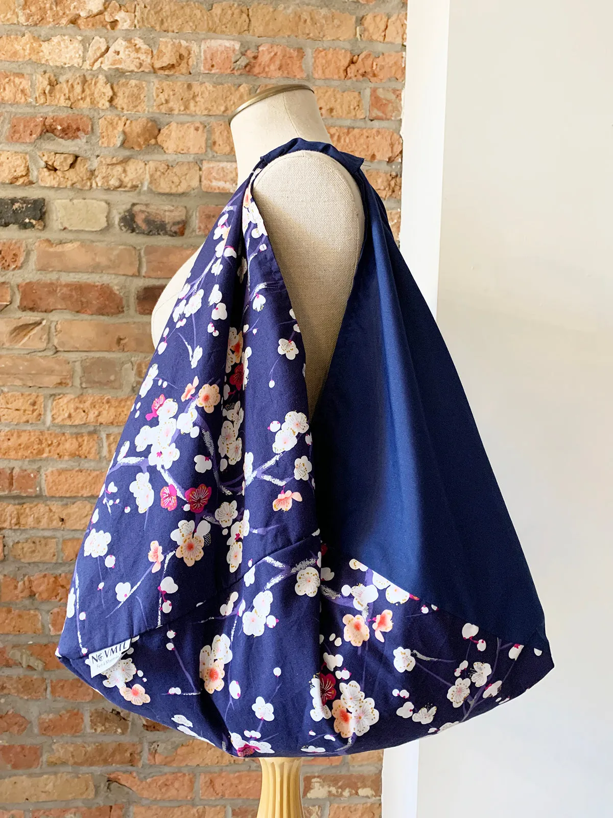 Handmade Origami Bag | Market Bag | Sakura (Navy Blue)