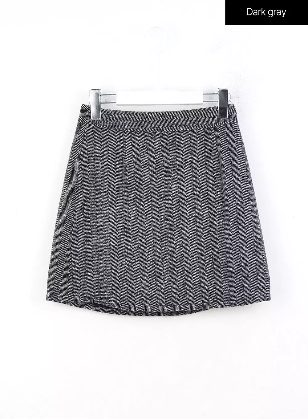 Herringbone Mini Skirt - Wool Blend - OO327.