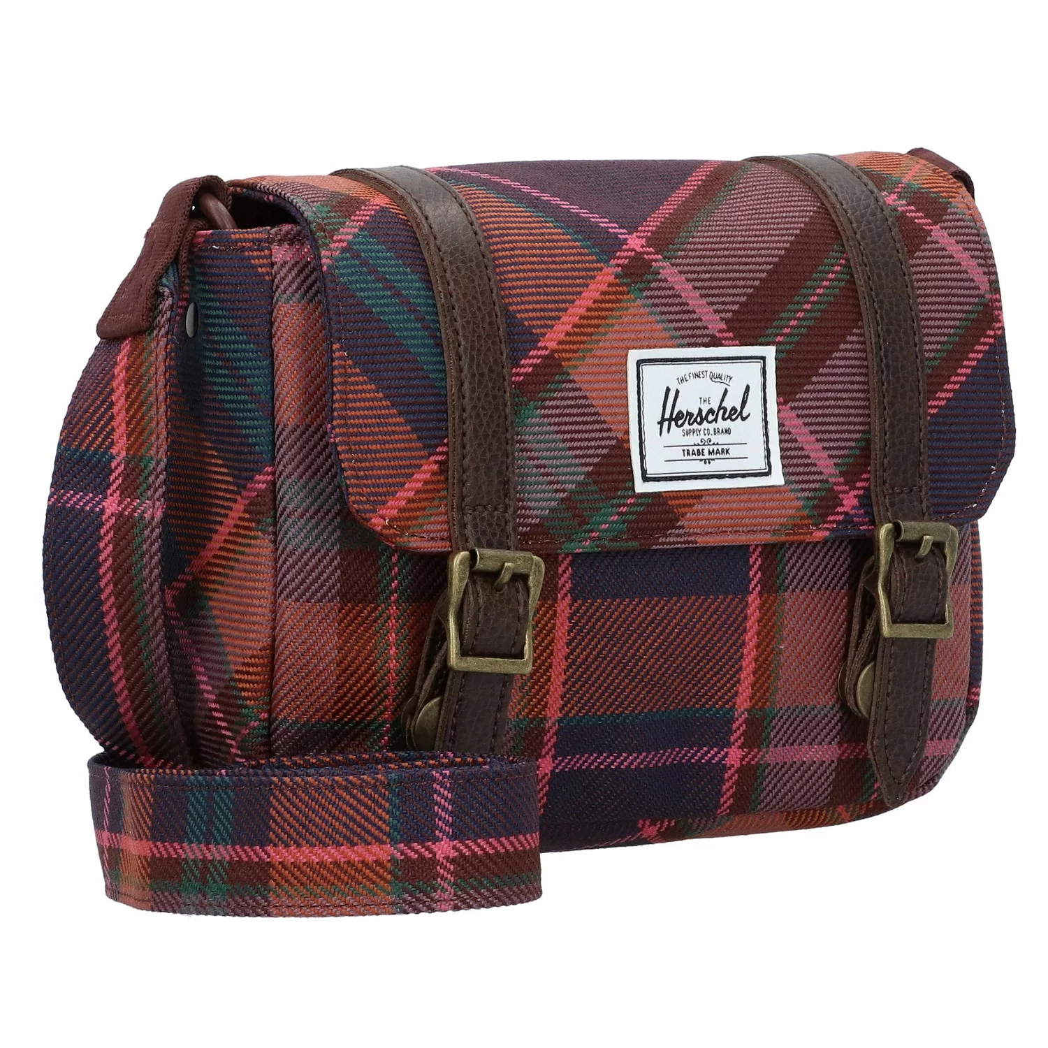 Herschel Retreat Mini Crossbody Bag - Slate Rose Plaid