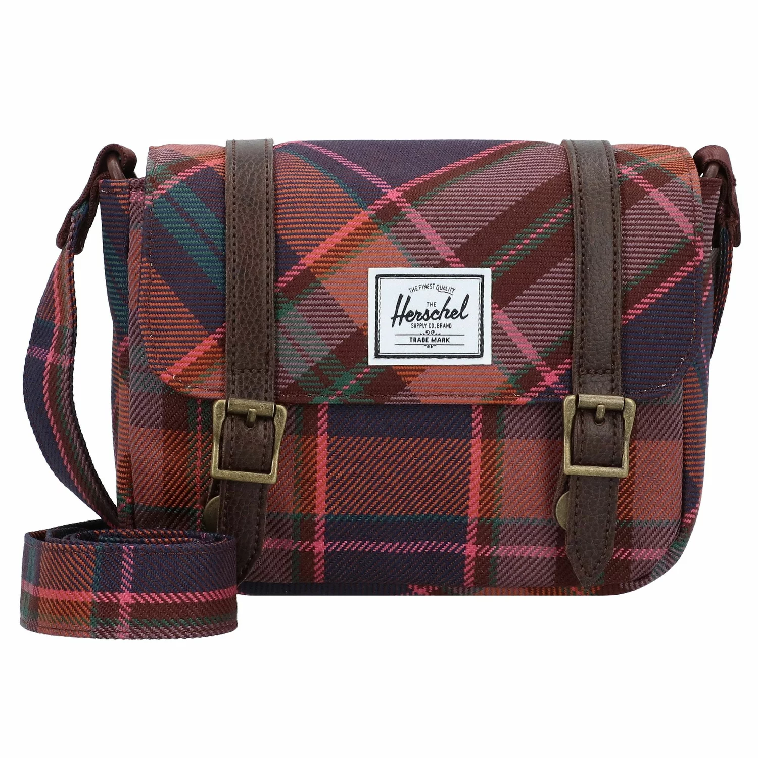 Herschel Retreat Mini Crossbody Bag - Slate Rose Plaid