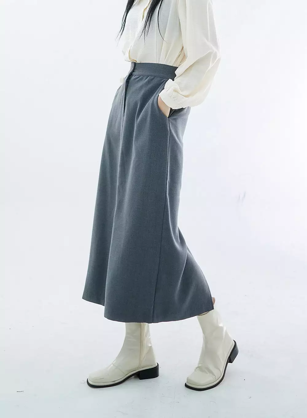 High waist long skirt - OS29