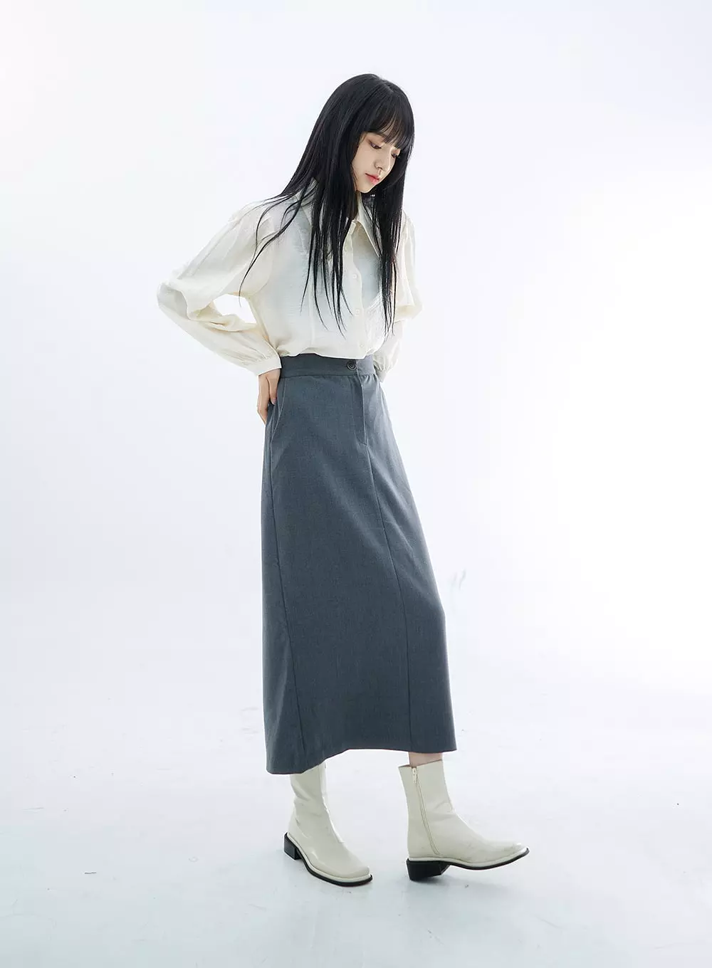 High waist long skirt - OS29