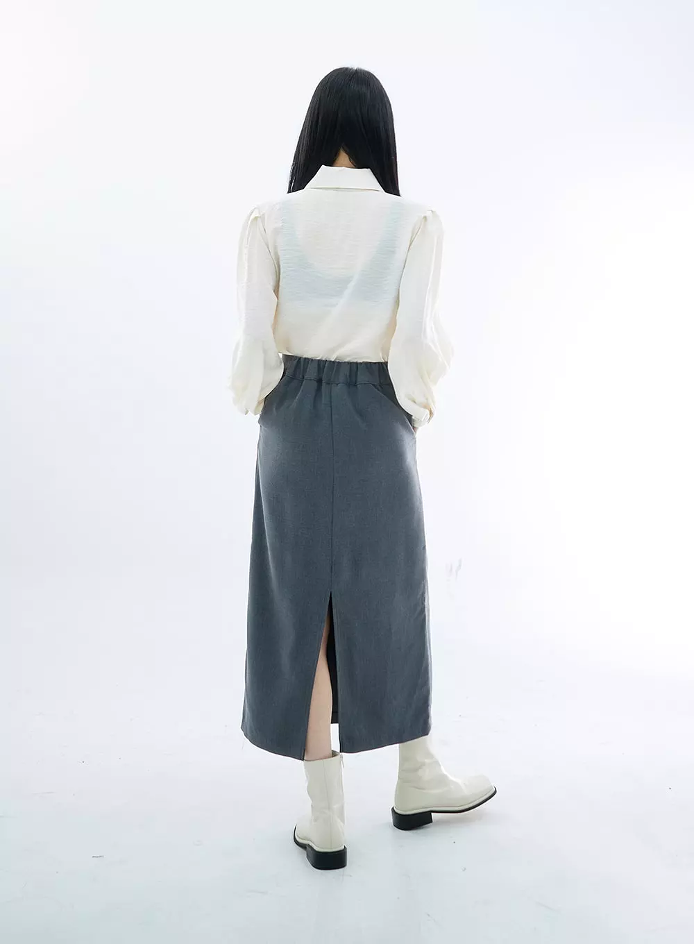 High waist long skirt - OS29