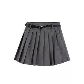 High Waist Pleated Mini Skirt