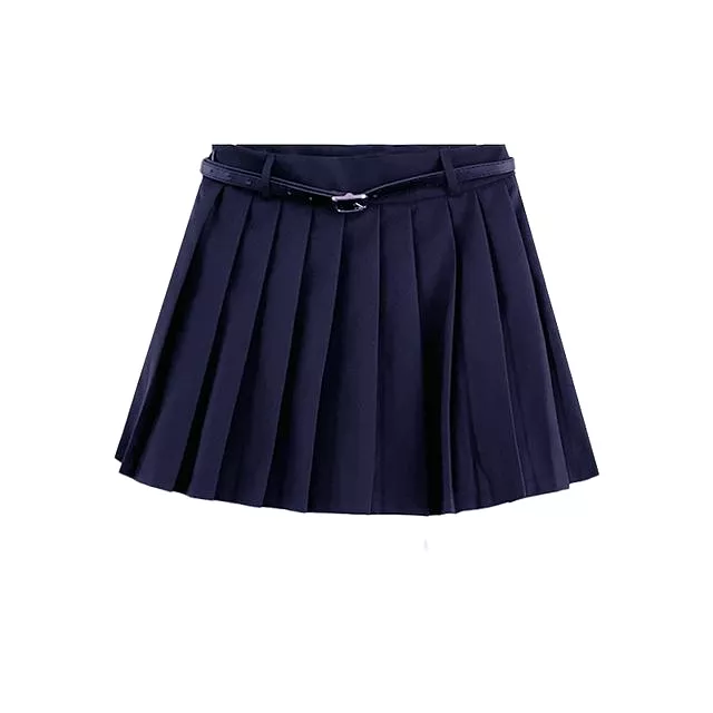 High Waist Pleated Mini Skirt