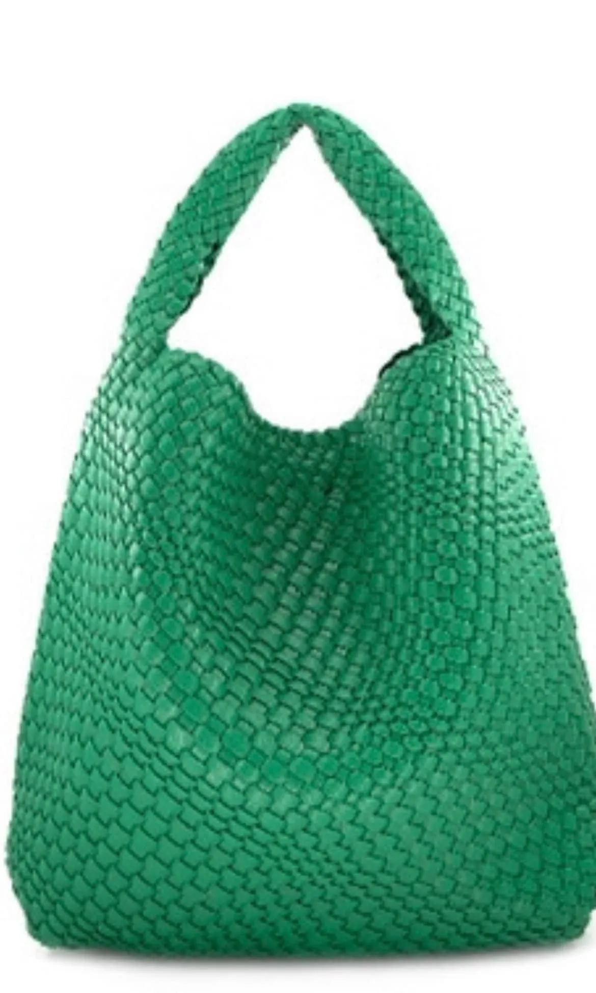 Hobo Woven Tote Bag, Vegan Leather, Weave Design