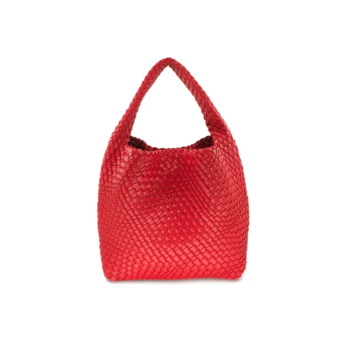 Hobo Woven Tote Bag, Vegan Leather, Weave Design