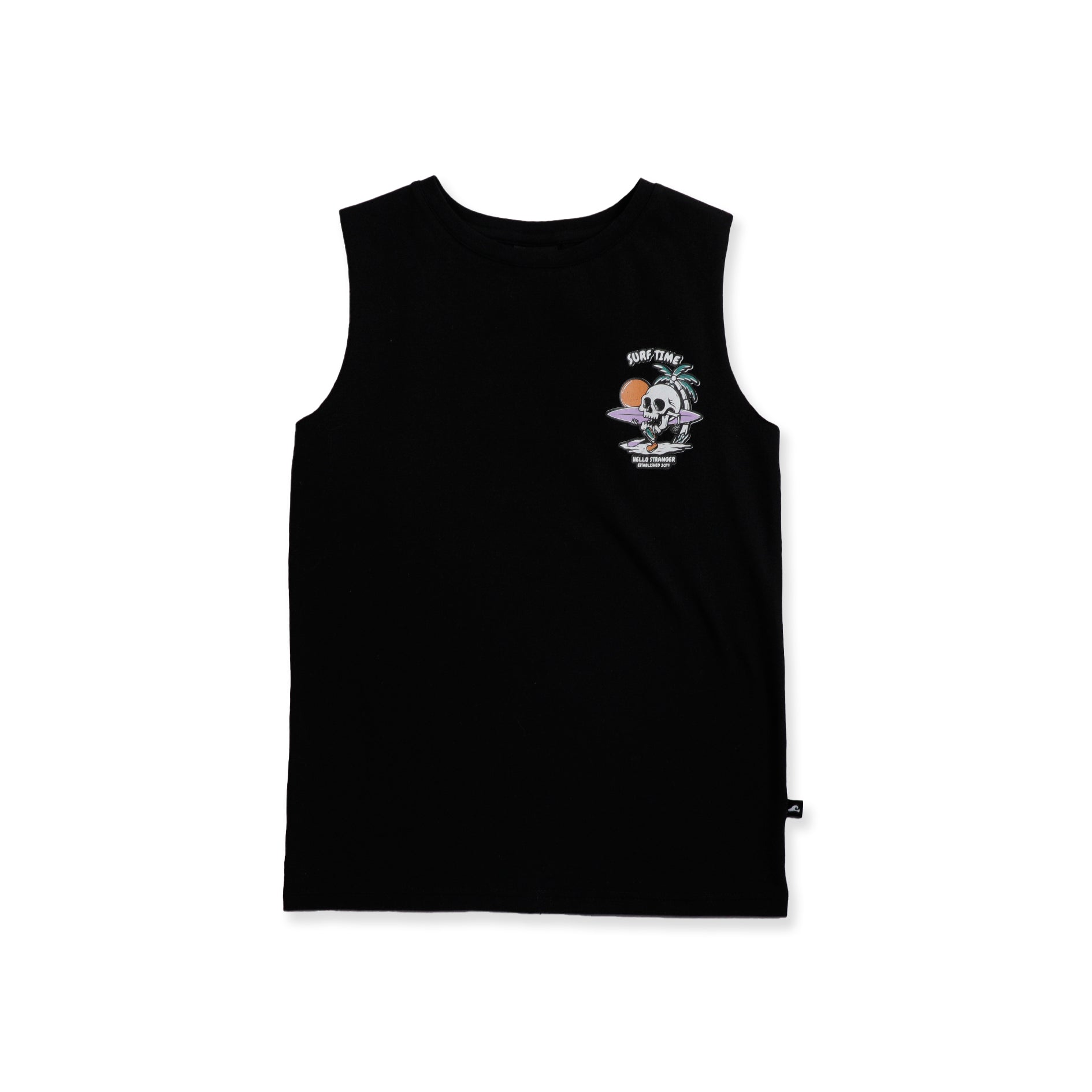 HS Surf Time Muscle Tank Top - Black