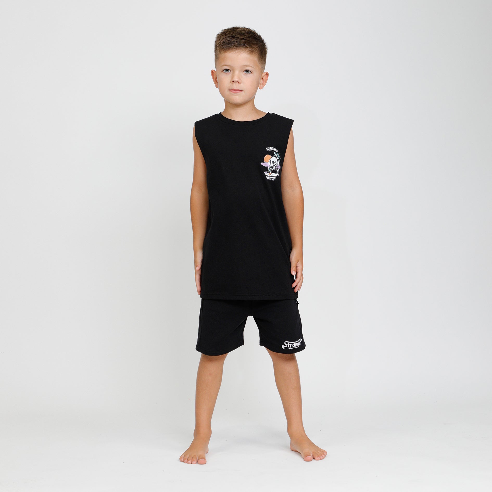 HS Surf Time Muscle Tank Top - Black