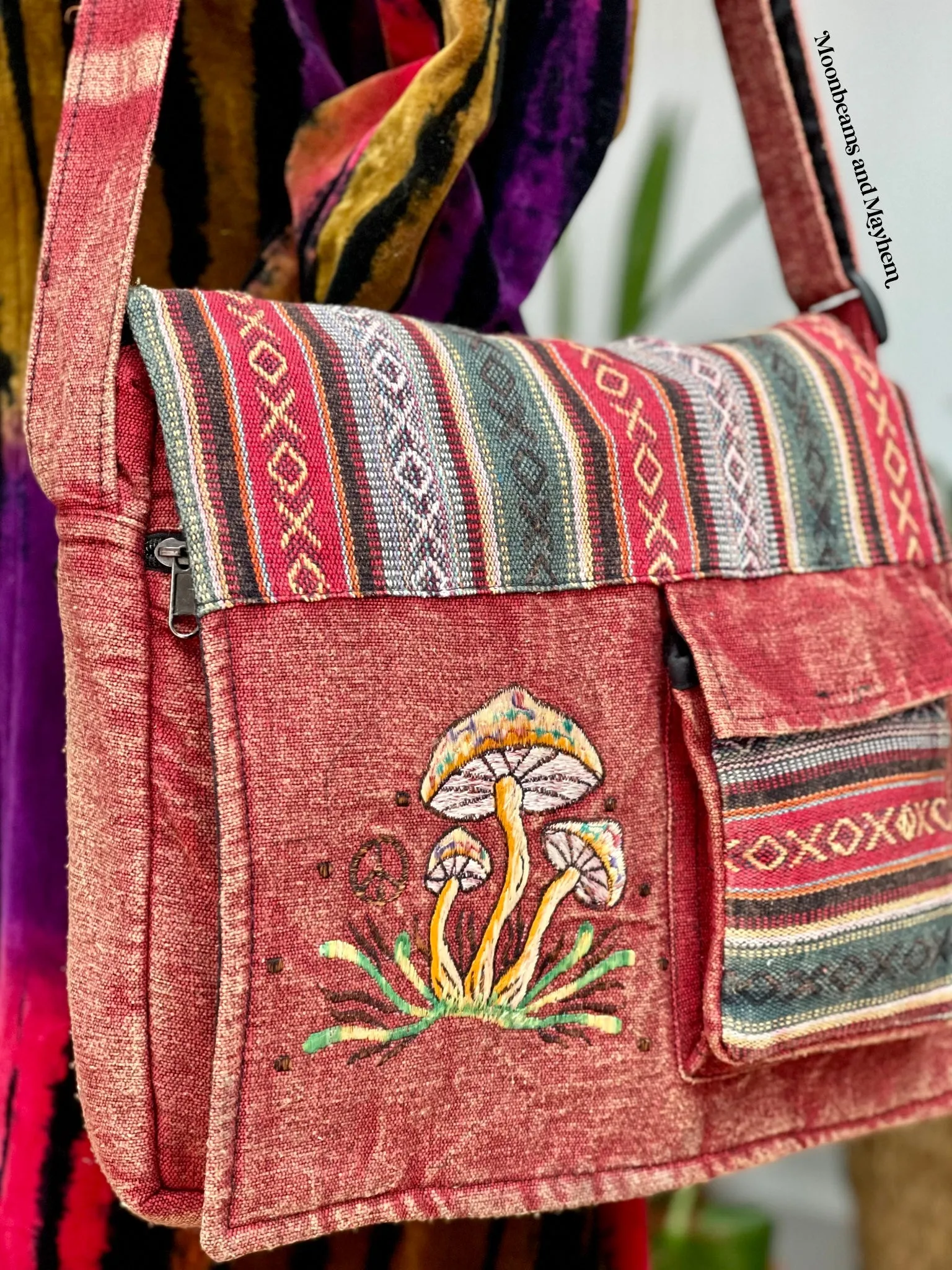 Indian Red Toadstool Satchel Bag