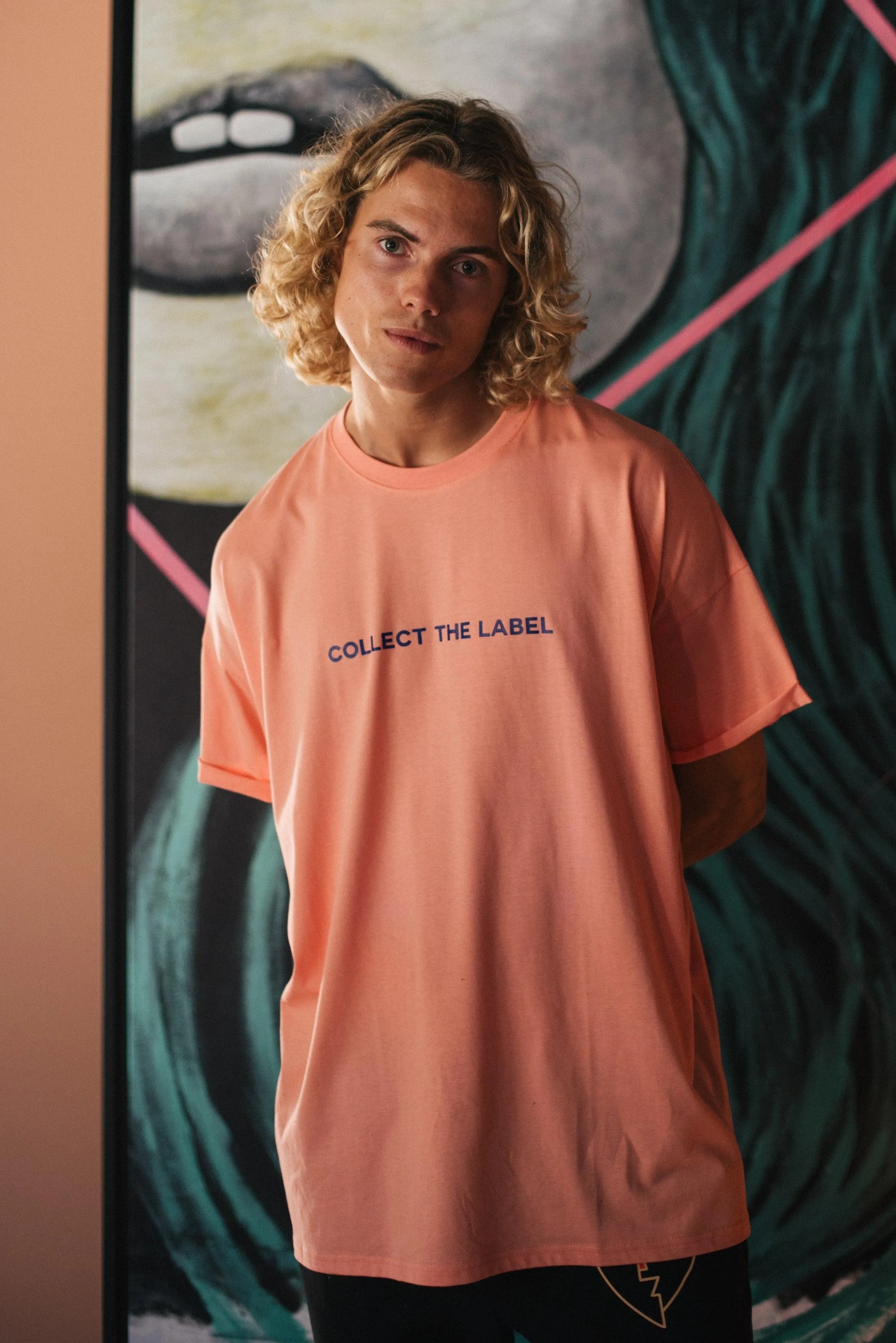 Peach Intertwined Oversized Tee