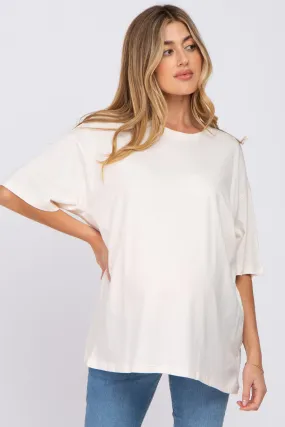 Ivory oversized maternity tee