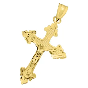 Jesus Crucifix Arrow Cross Pendant in 10K Yellow Gold