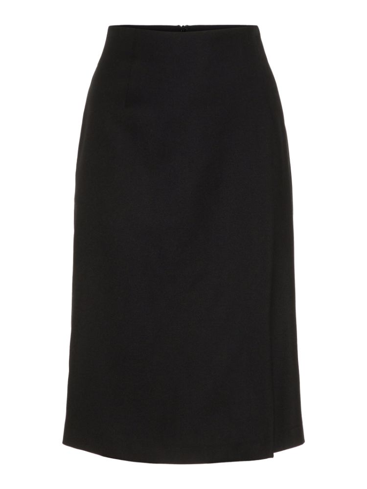 J.Lindeberg Women's Black Wool Pin Skirt