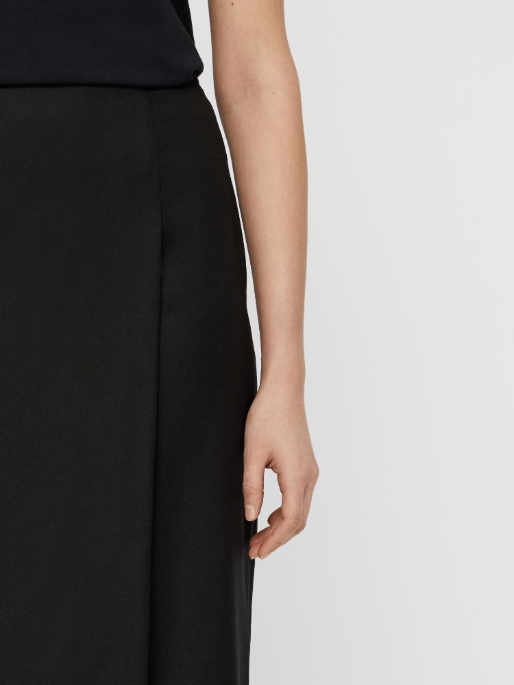 J.Lindeberg Women's Black Wool Pin Skirt