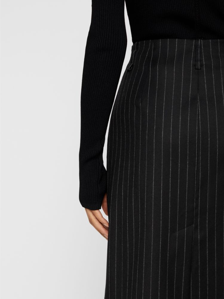 J.Lindeberg Women's Black Wool Pin Skirt