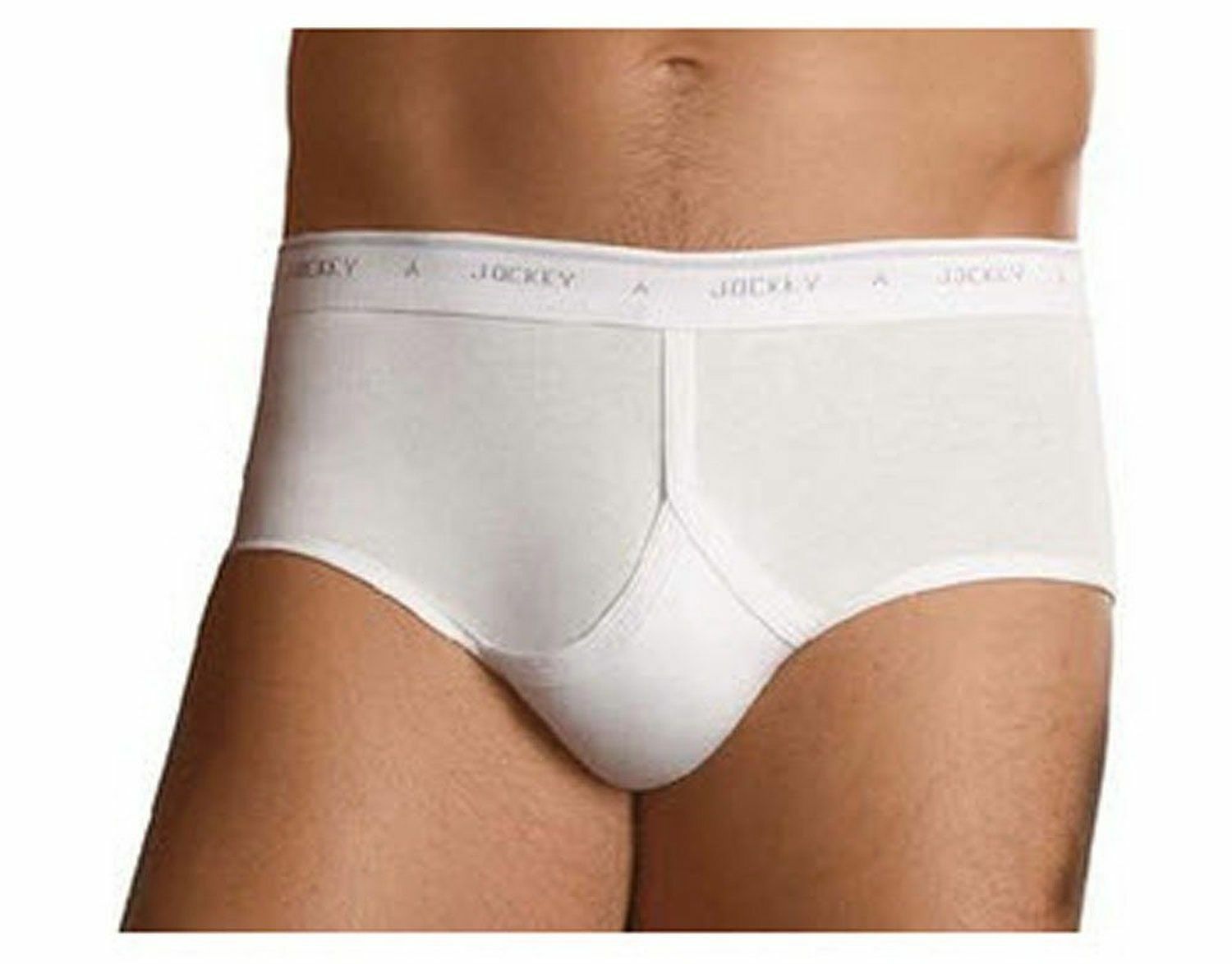 Jockey White Men's Plus Size Y-Front Underwear Briefs Trunks - One Result