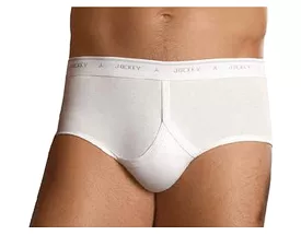 Jockey White Men's Plus Size Y-Front Underwear Briefs Trunks - One Result