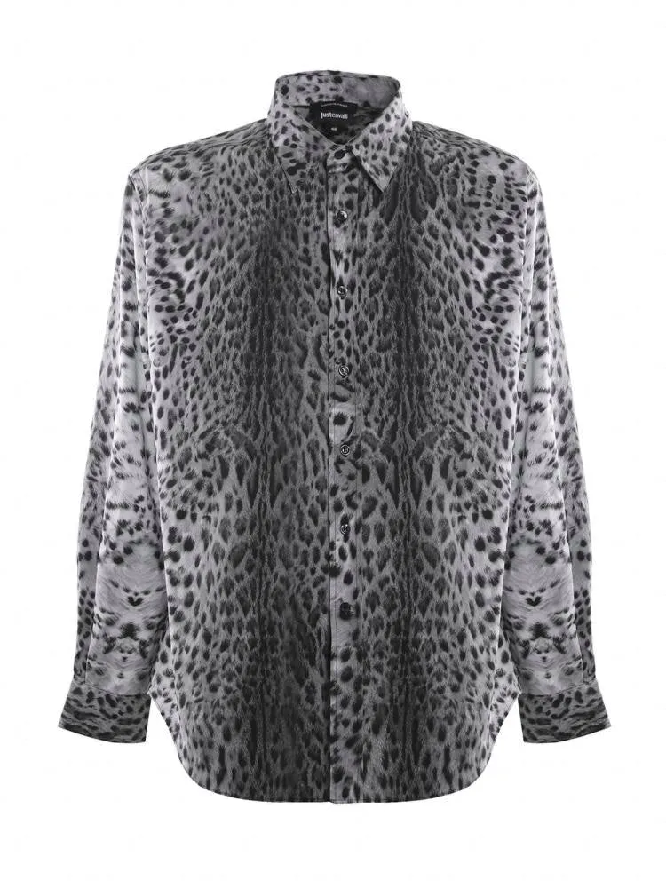 Just Cavalli Animal Print Long-Sleeved Shirt