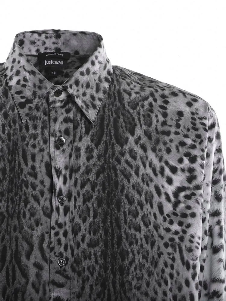 Just Cavalli Animal Print Long-Sleeved Shirt