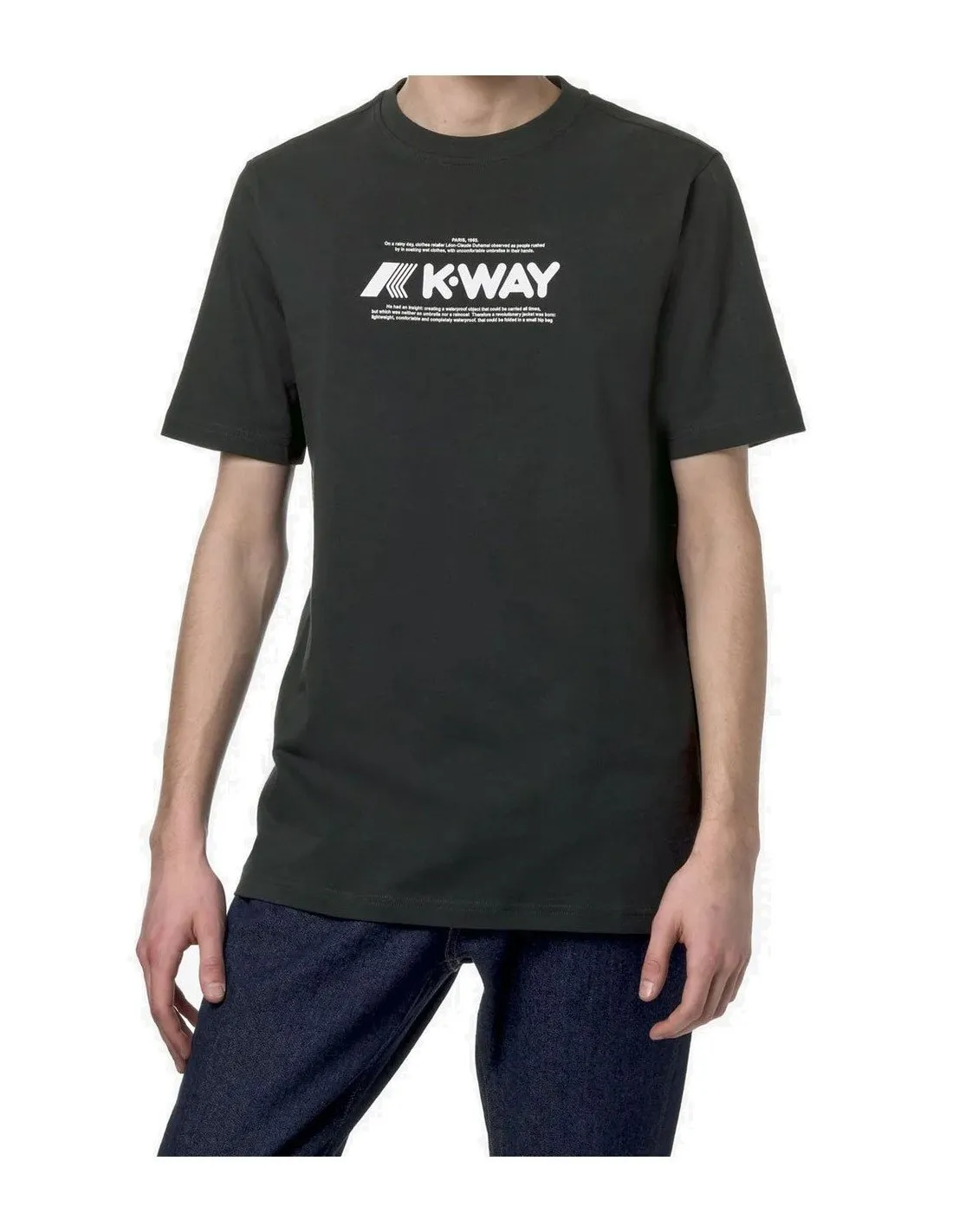 K-way men's T-shirt K4125DW Odom typo black