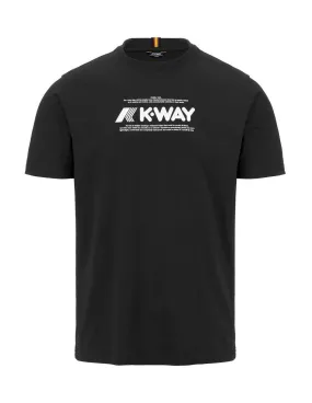 K-way men's T-shirt K4125DW Odom typo black