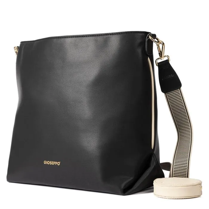 Kallham black tote bag with cream accents