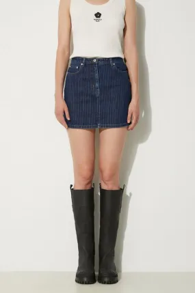 Kenzo Striped Jacquard Denim Mini Skirt in Blue