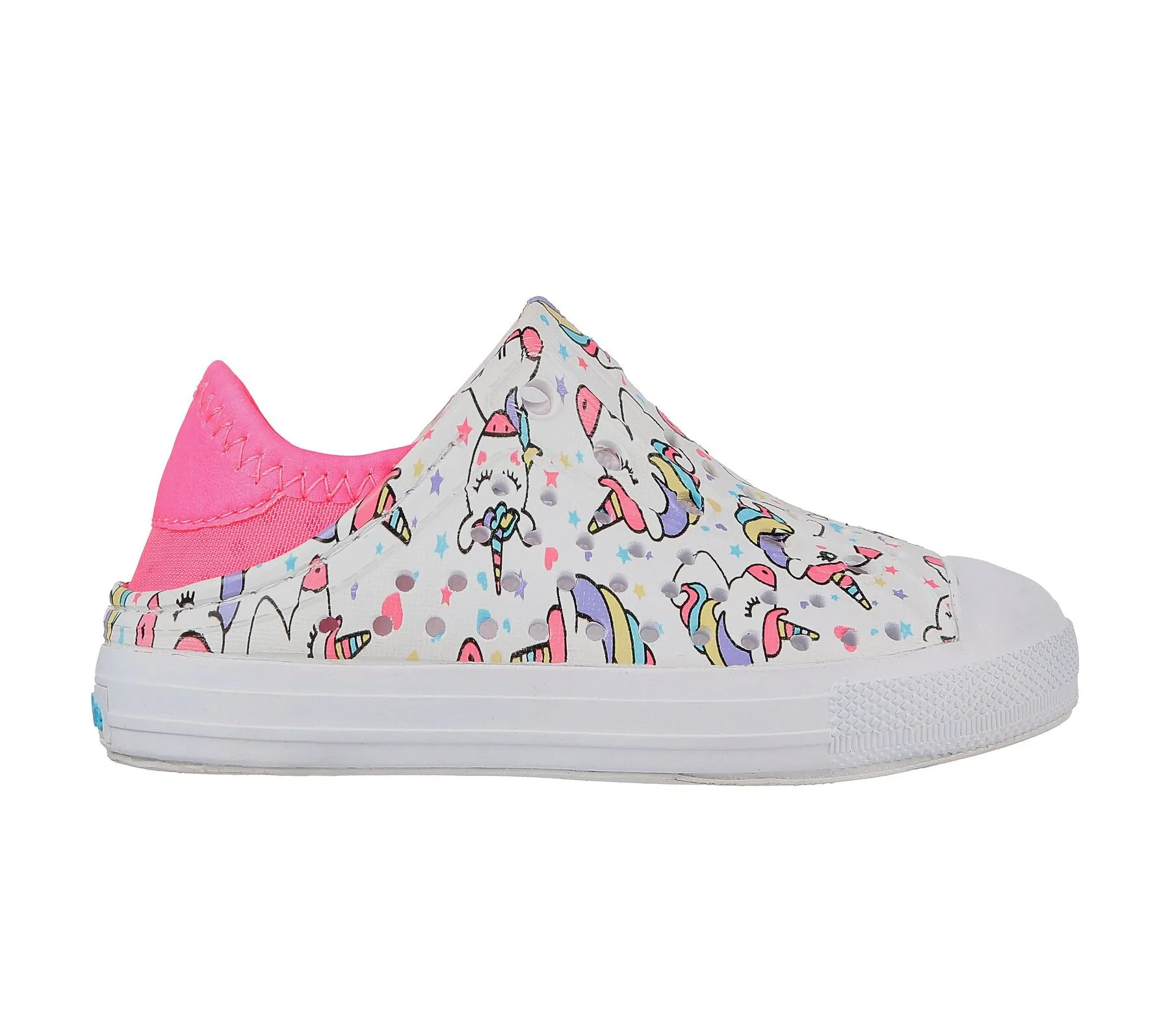 Kids Skechers Foamies Summer Shoes Pink Unicorn On Sale 308060L