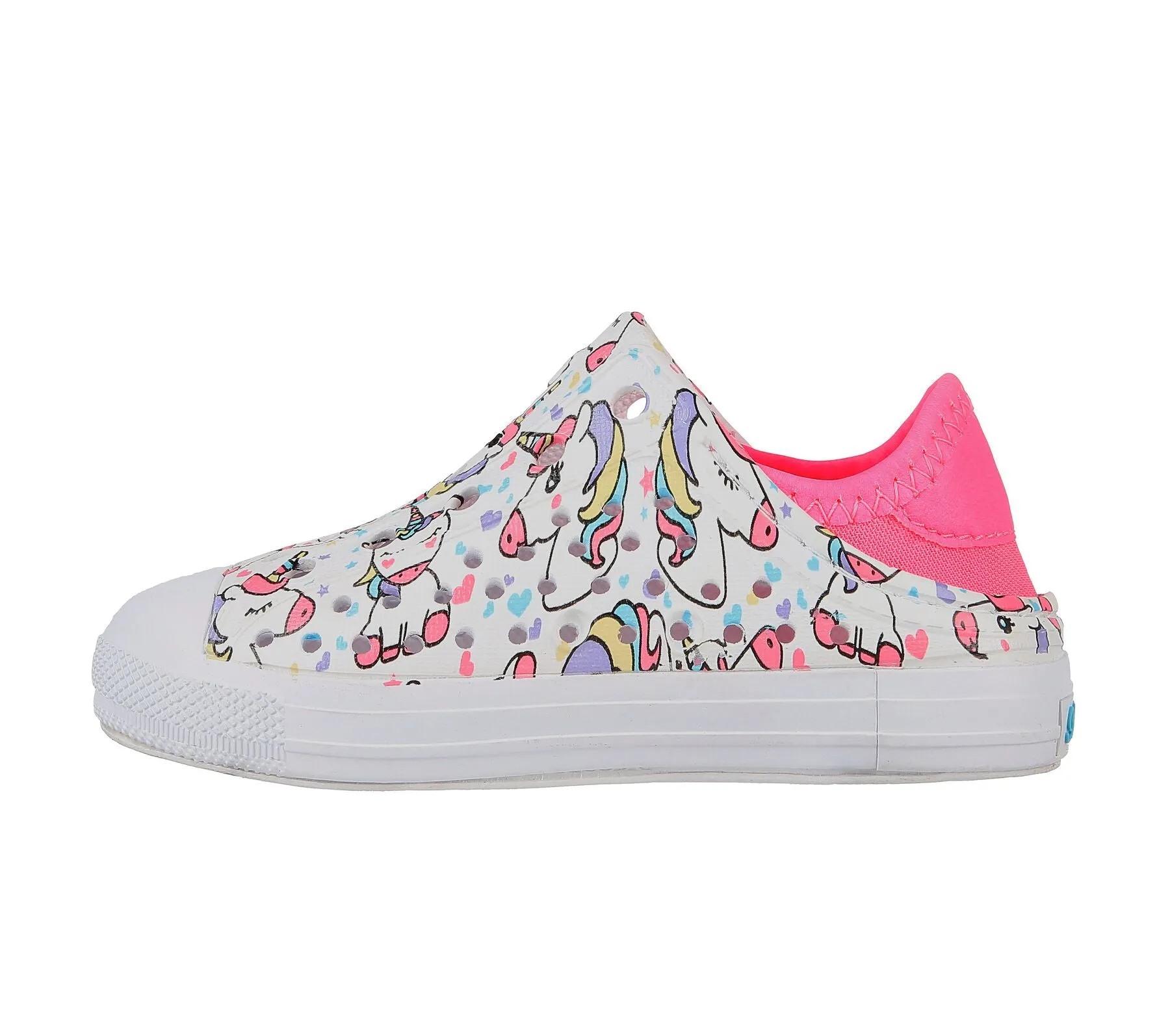 Kids Skechers Foamies Summer Shoes Pink Unicorn On Sale 308060L