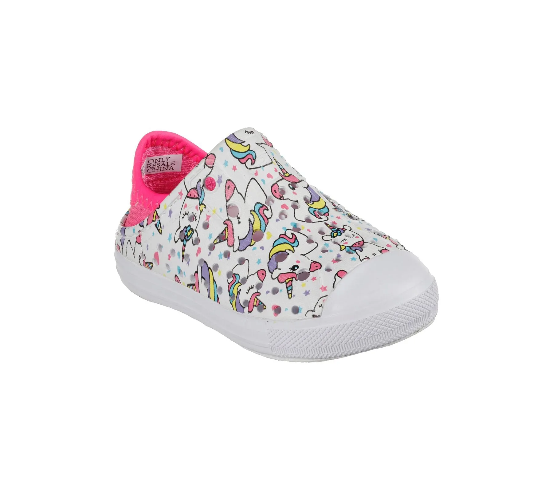 Kids Skechers Foamies Summer Shoes Pink Unicorn On Sale 308060L