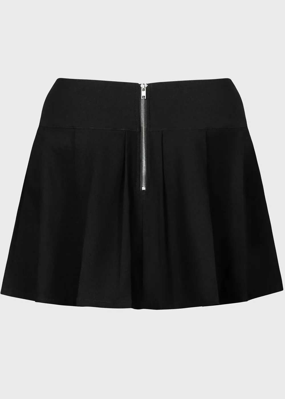 Black Vampurr Cat Pleated Skirt by Killstar