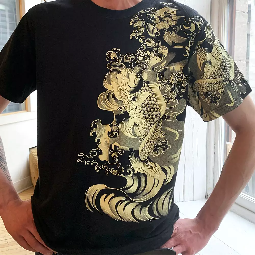 Koi Fish T-Shirt Black