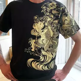 Koi Fish T-Shirt Black