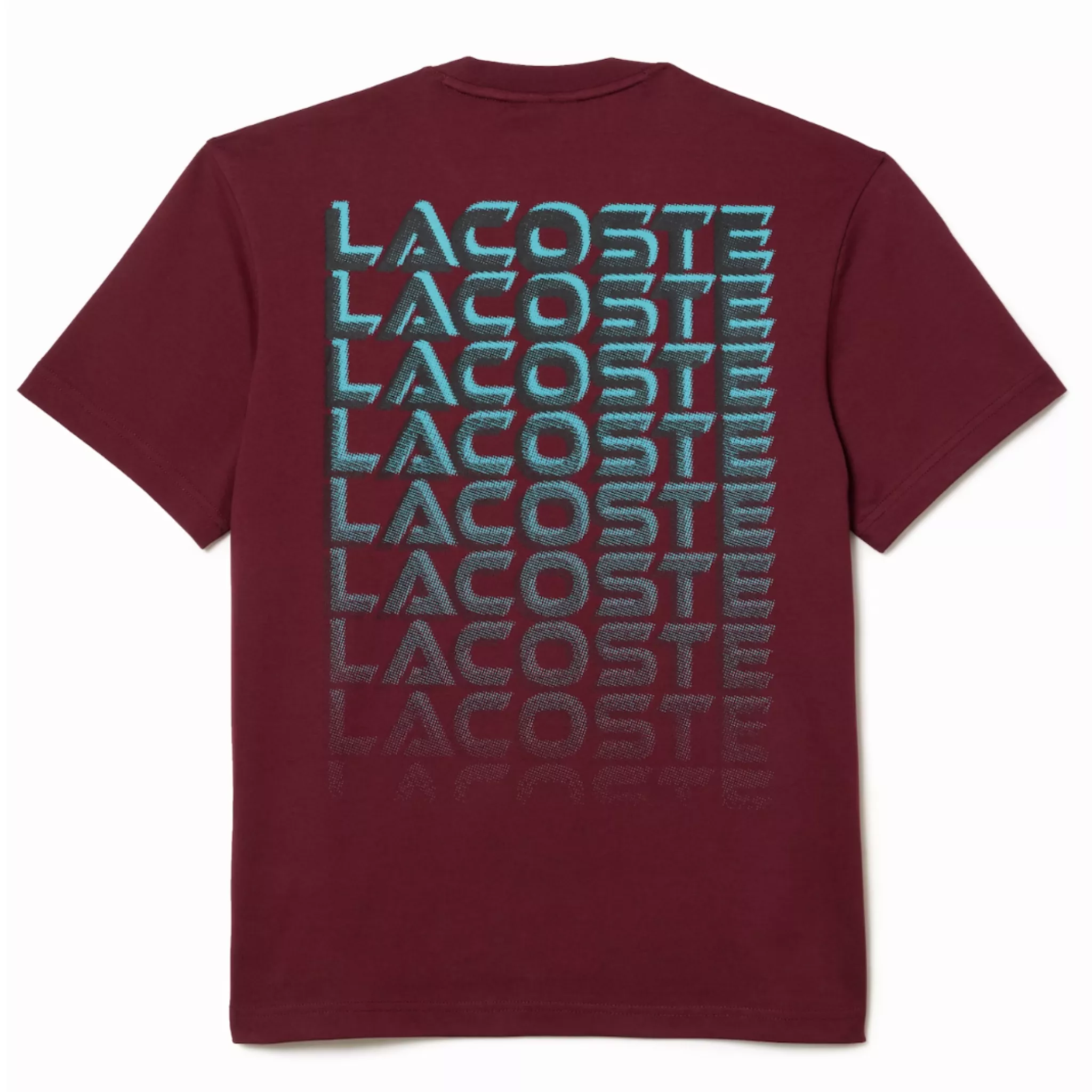 Lacoste Printed Heavy Cotton Jersey T-Shirt, Bordeaux