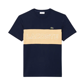 Lacoste Regular Fit Colorblock T-shirt (Navy/Beige)