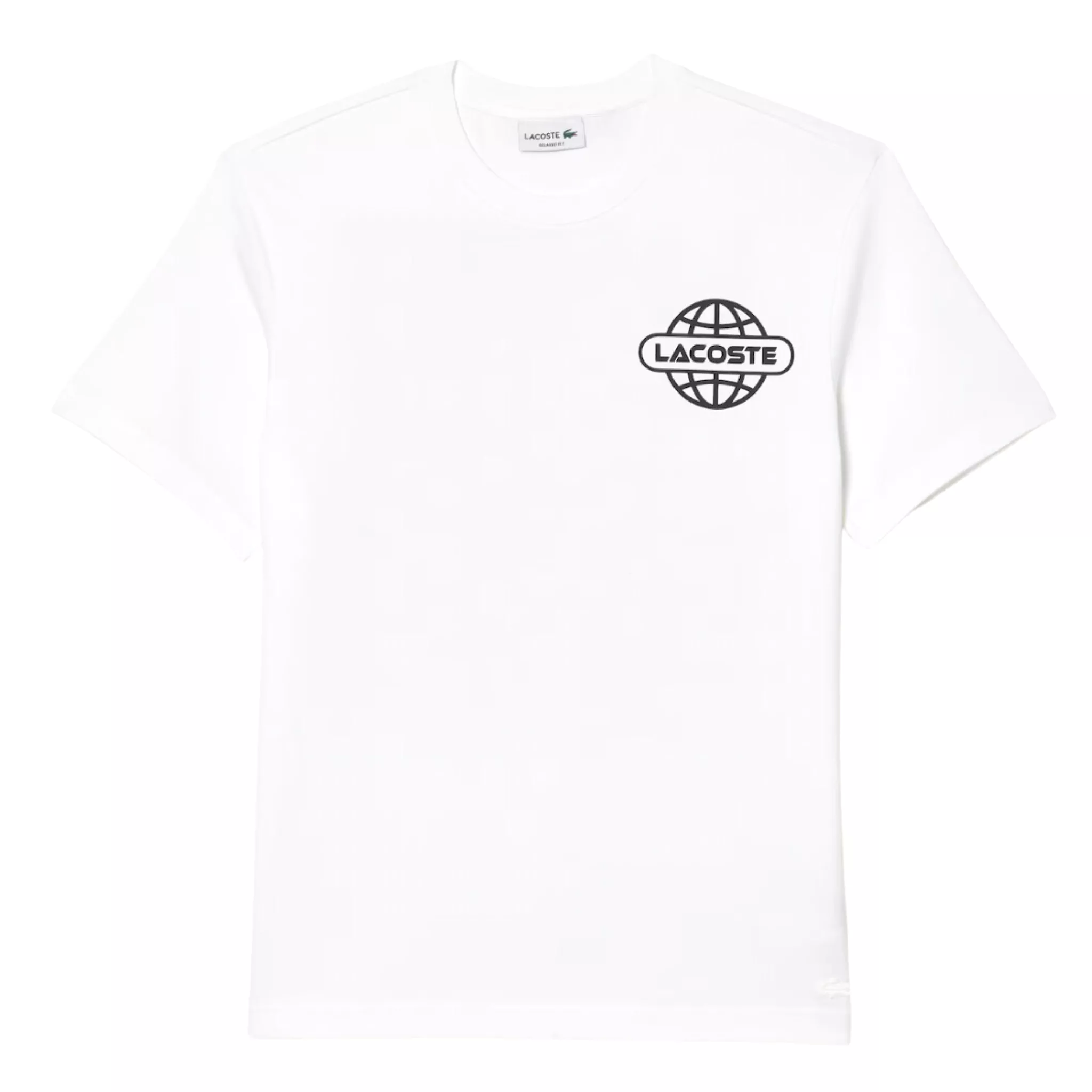 Lacoste White Printed Heavy Cotton Jersey T-Shirt - Unisex (SEO-optimized version)