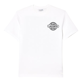 Lacoste White Printed Heavy Cotton Jersey T-Shirt - Unisex (SEO-optimized version)