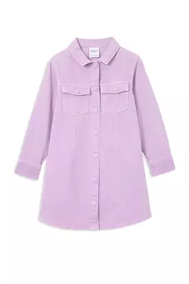 Lavender Denim Dress - Milky - Buy Online