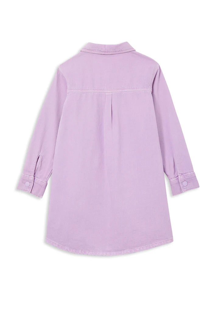 Lavender Denim Dress - Milky - Buy Online