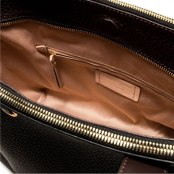 Leather Handbag for Women: Hammered Brown Stuffy Bag