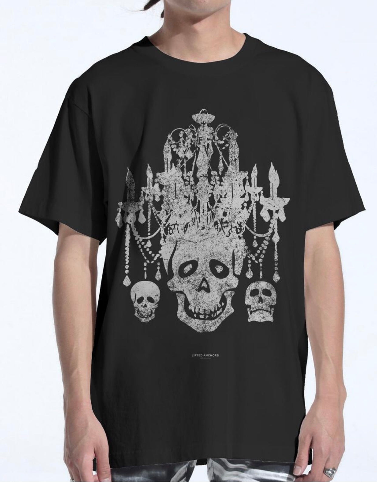 Lifted Anchors Black Chandelier Tee Oversized