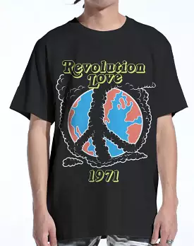 Lifted Anchors Black Oversized Revolution T-shirt