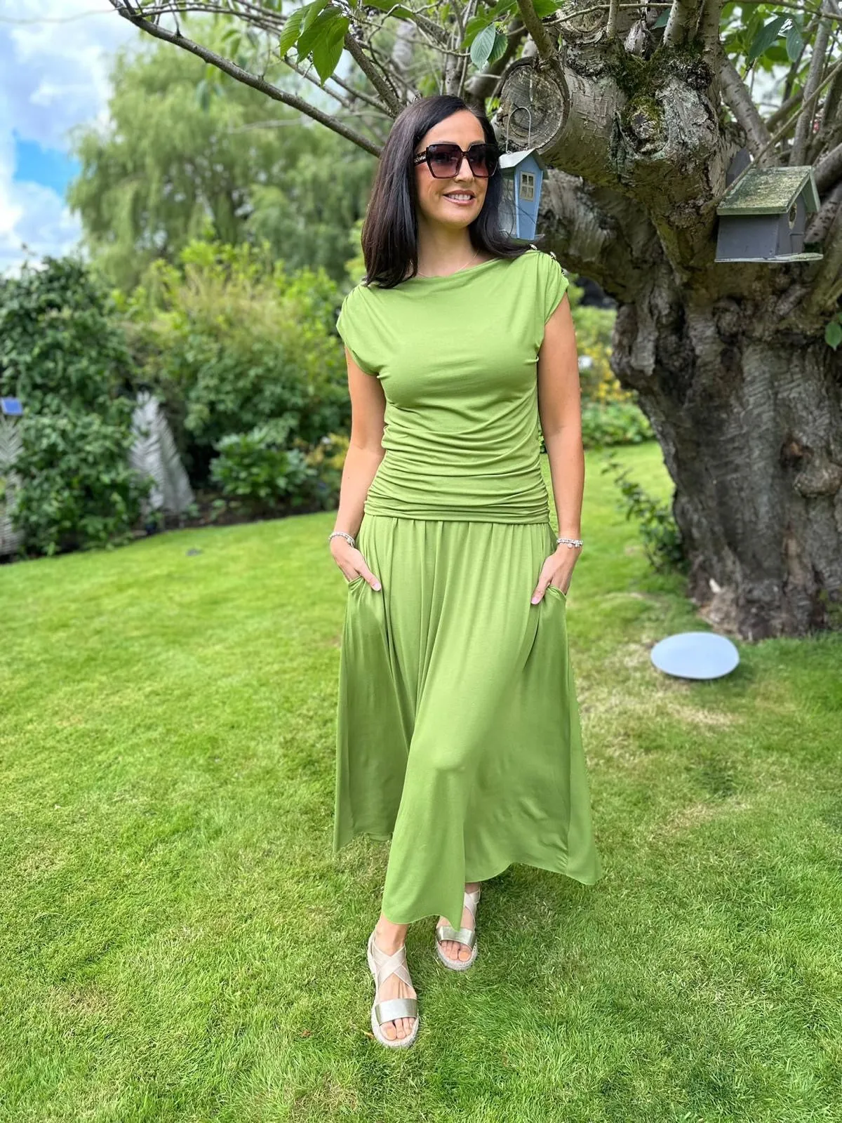 Lime Maxi Skirt Tammy - Fresh and Stylish Women's Long Skirt