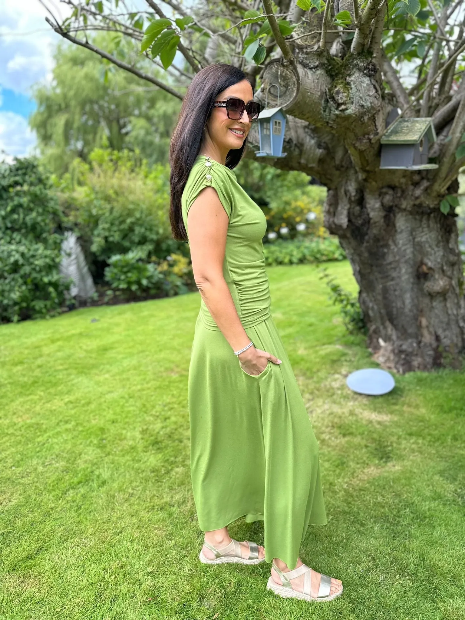 Lime Maxi Skirt Tammy - Fresh and Stylish Women's Long Skirt