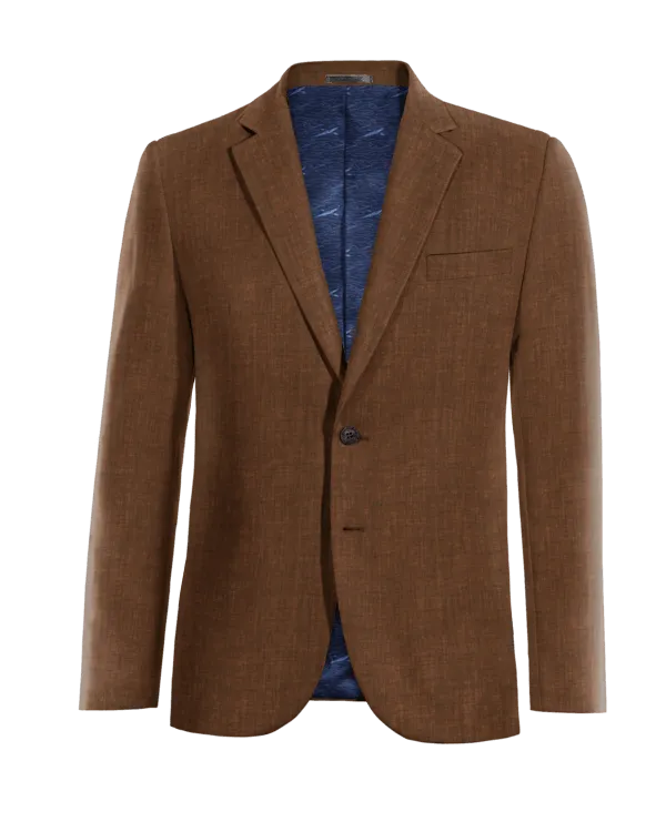 Limited edition brown linen blazer.