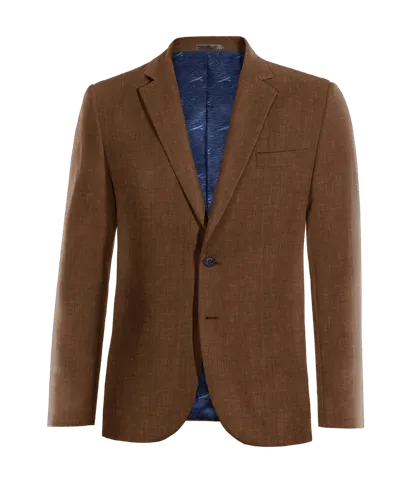 Limited edition brown linen blazer.