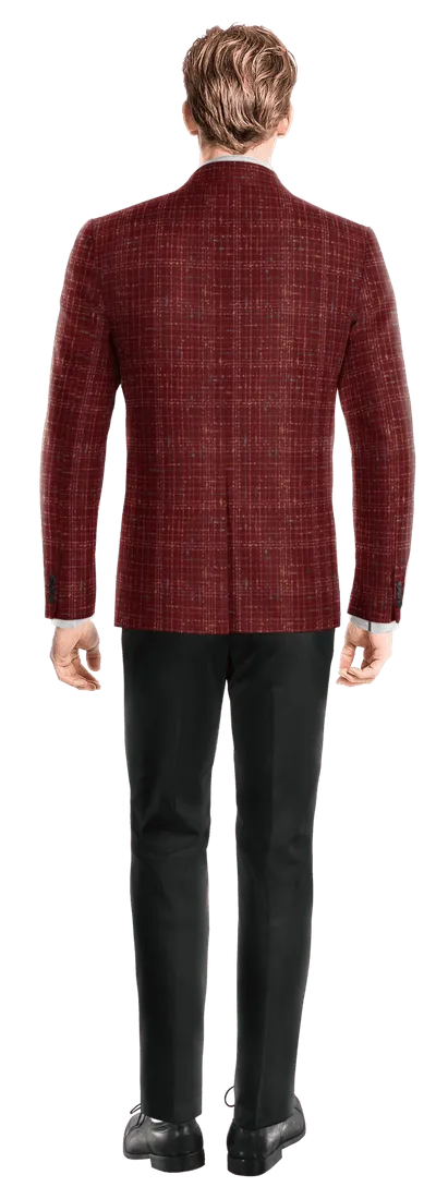 Limited edition burgundy plaid blazer