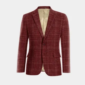 Limited edition burgundy plaid blazer